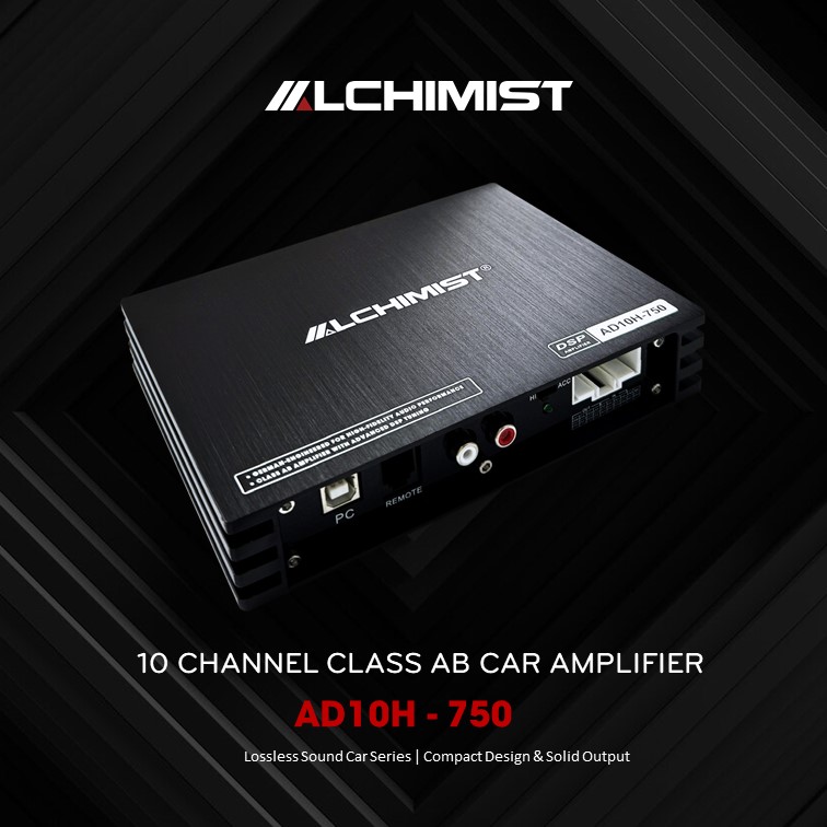 Digital Signal Processing ALCHIMIST AD10H-750 Alchimist AD10H-750 High-Resolution 10-Channel DSP Processor with 4-Channel Amplifier