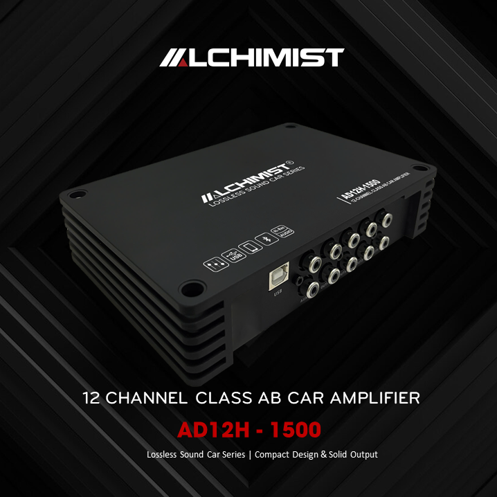 ALCHIMIST AD12H-1500 ALCHIMIST AD12H-1500 Ultra-Precision DSP Class AB Processor with 12H1500 Chip & Next-Gen Acoustic Tuning