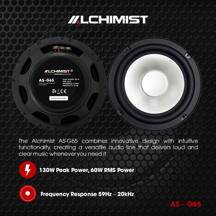 Upgrade Your Car Sound with Alchimist AS-G65 2-Way Component Speaker System